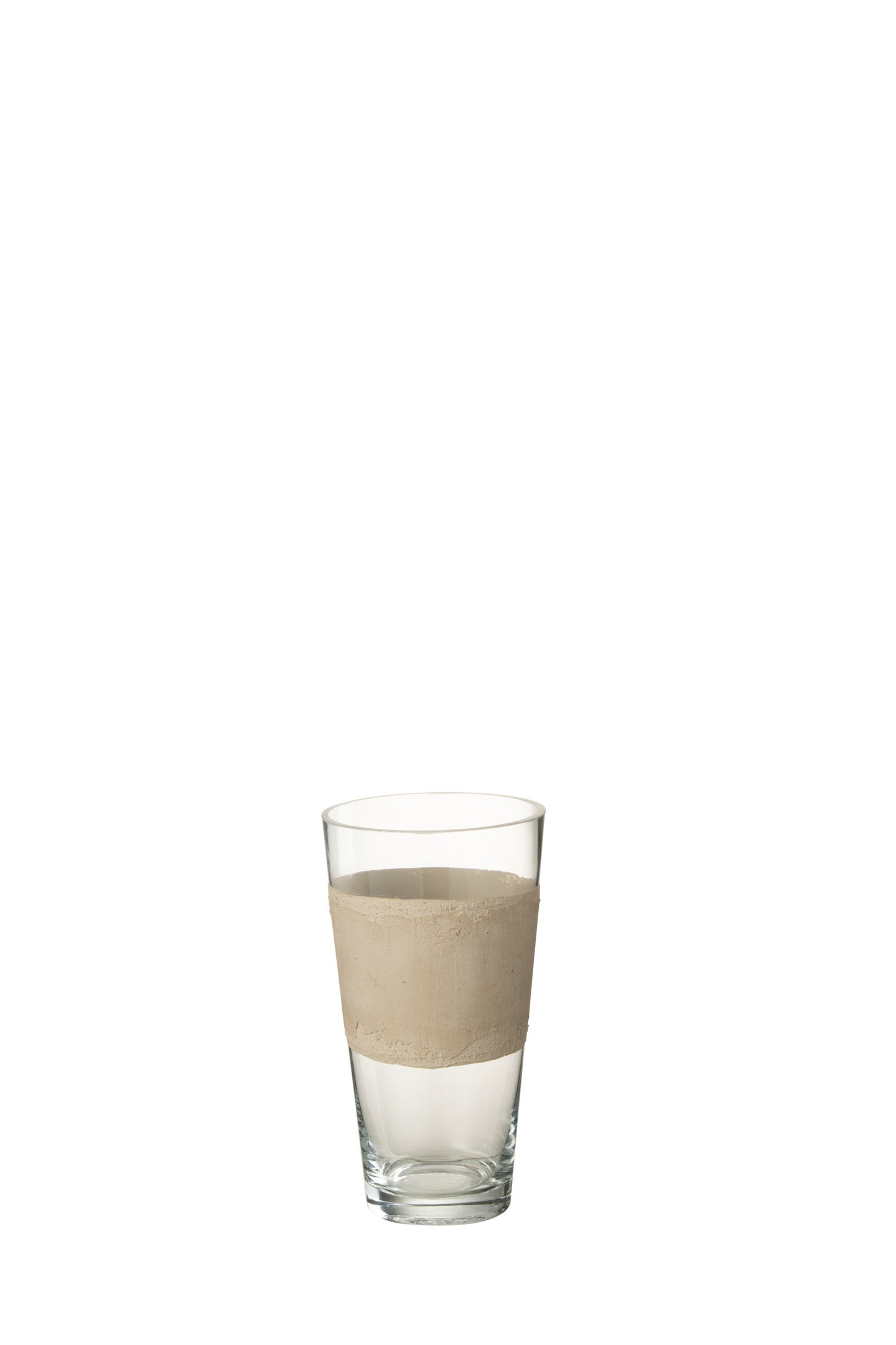Vase Delph Glass Transparent/Beige Extra Small (30536)