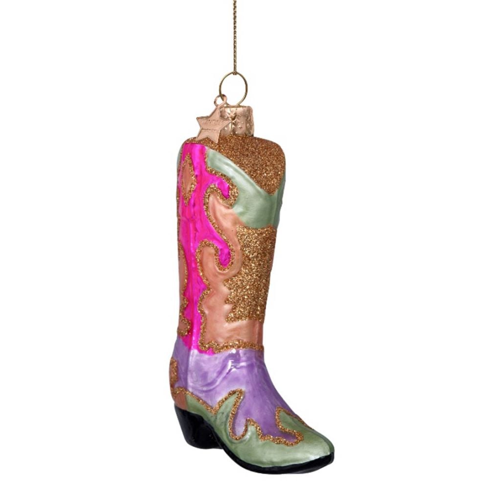 Adorno Cristal Multicolor Vaquero Bota
