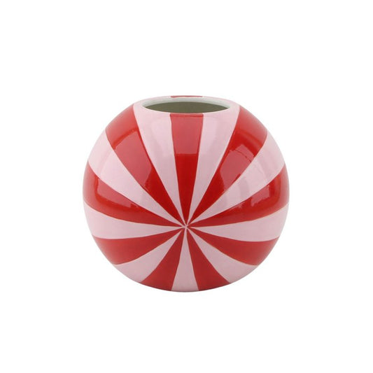 Jarrón - Flor Vase Swirl - Rojo/Pink - 20x20x20cm