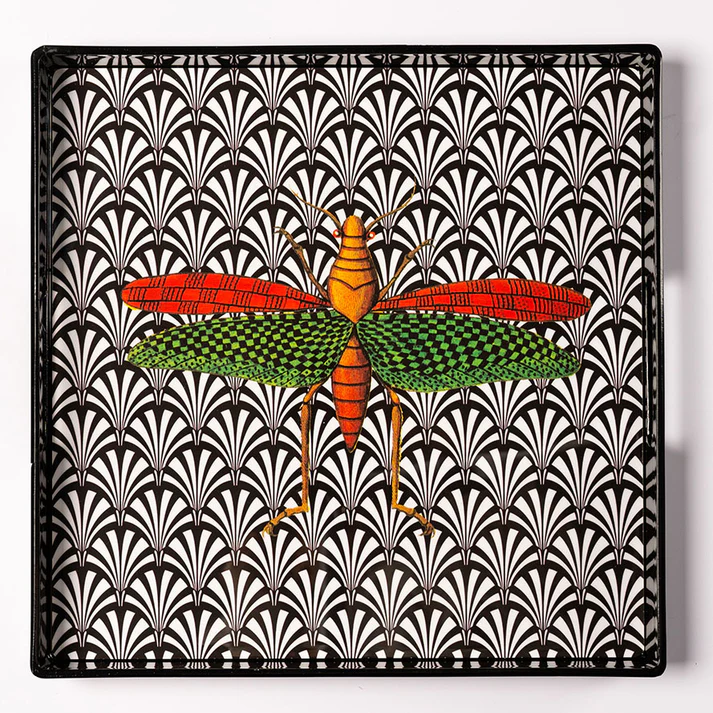 Lacquer Tray - Insect 1 - 33 x 33 cm