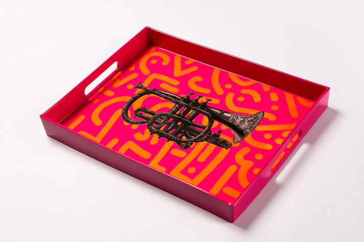Lacquer Tray - Tuba Pink -
