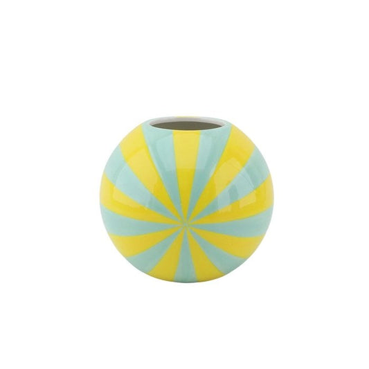 Vase - Flor Vaseista - Amarillo/Menta - 15x15x15cm