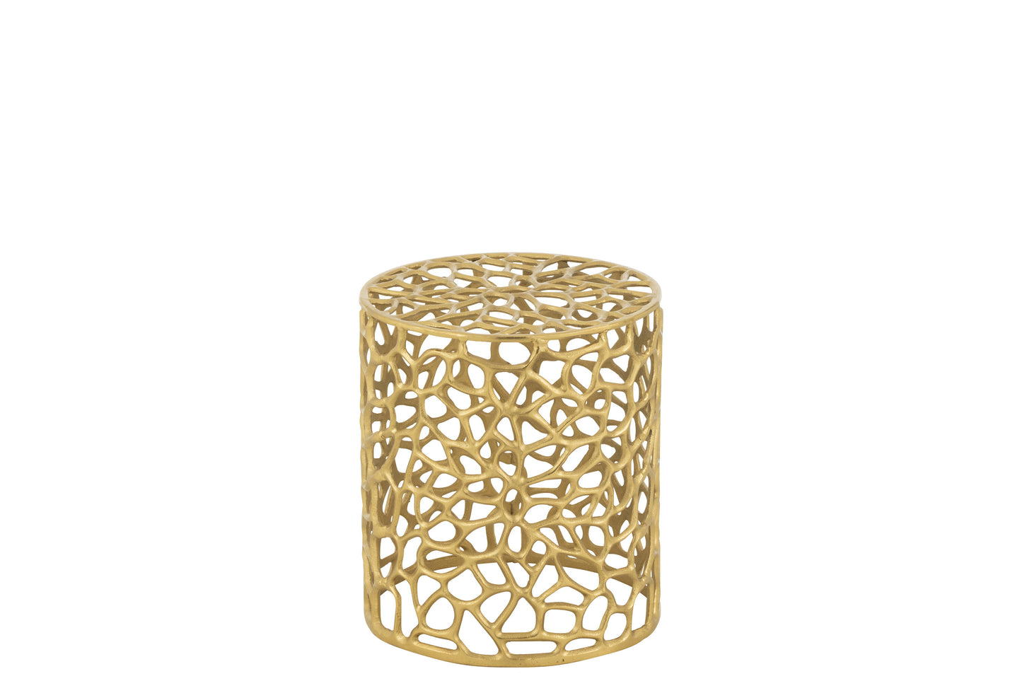 Taburete Cilindro Aluminio Dorado (55942)