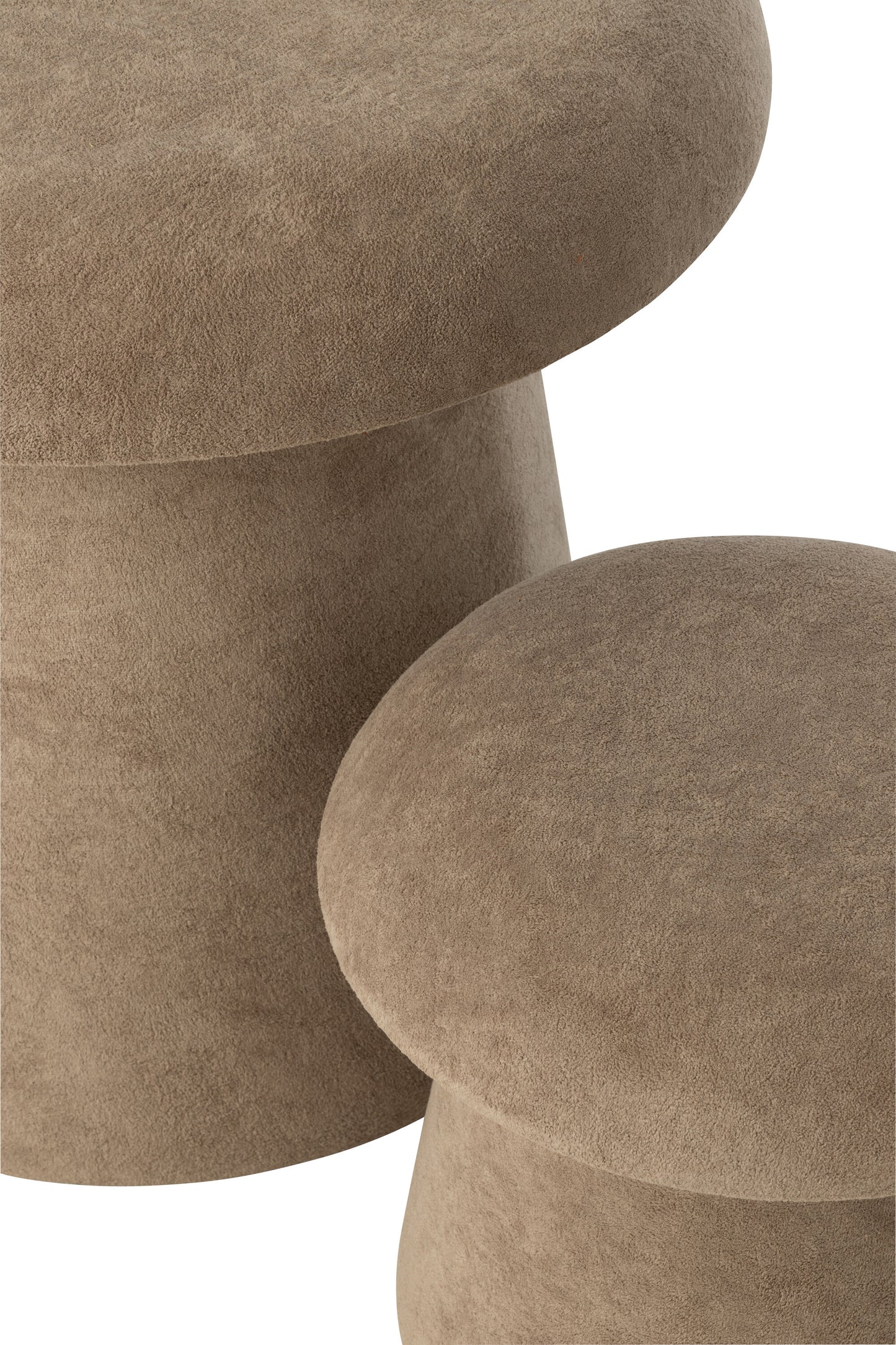 Juego De 2 Taburete Seta Mdf Corcho (55806)