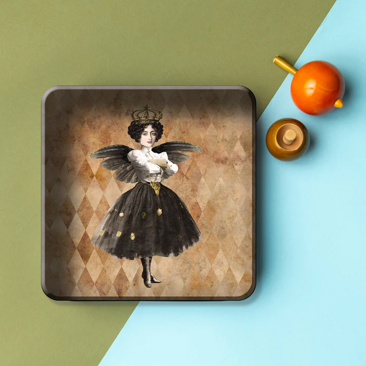 Metal Tray - Golden Princess 6 - 15 x 15 cm