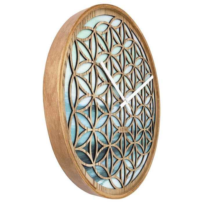Reloj de pared 40cm - Silencioso - Verde - Madera - "Concord"