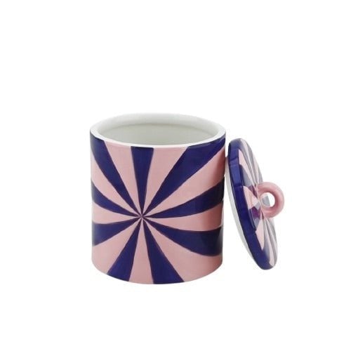Deco Jar -Swirl- Dolomite - Azul/Pink