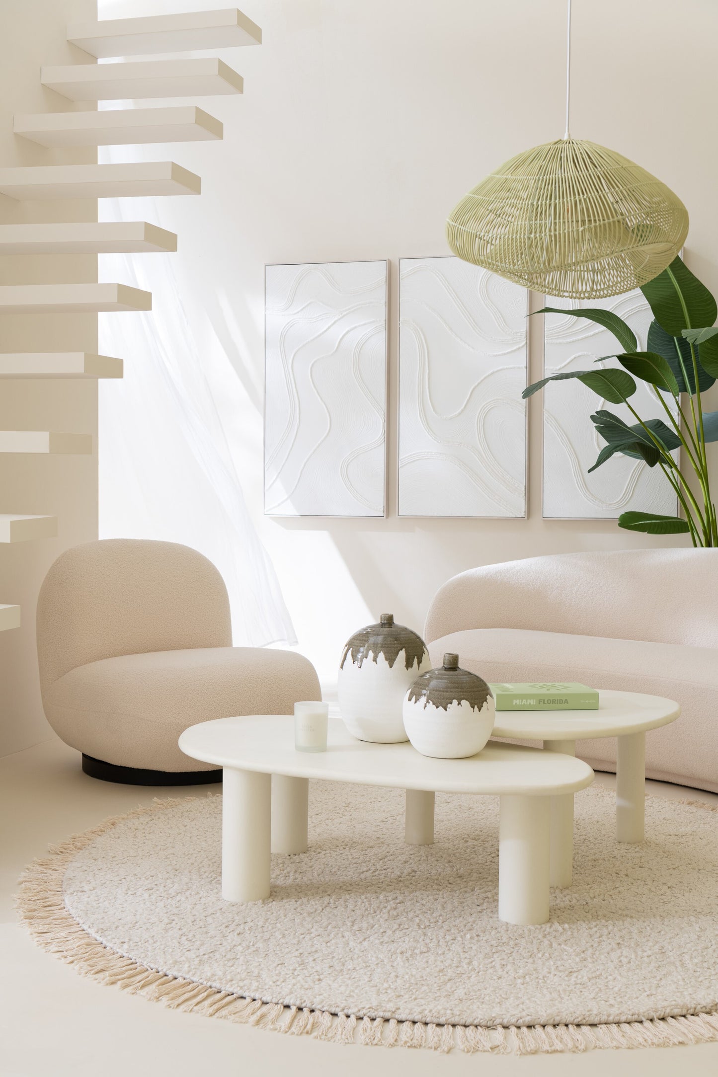 Sillón Lounge Nieve Álamo/Espuma Blanco/Negro (46038)