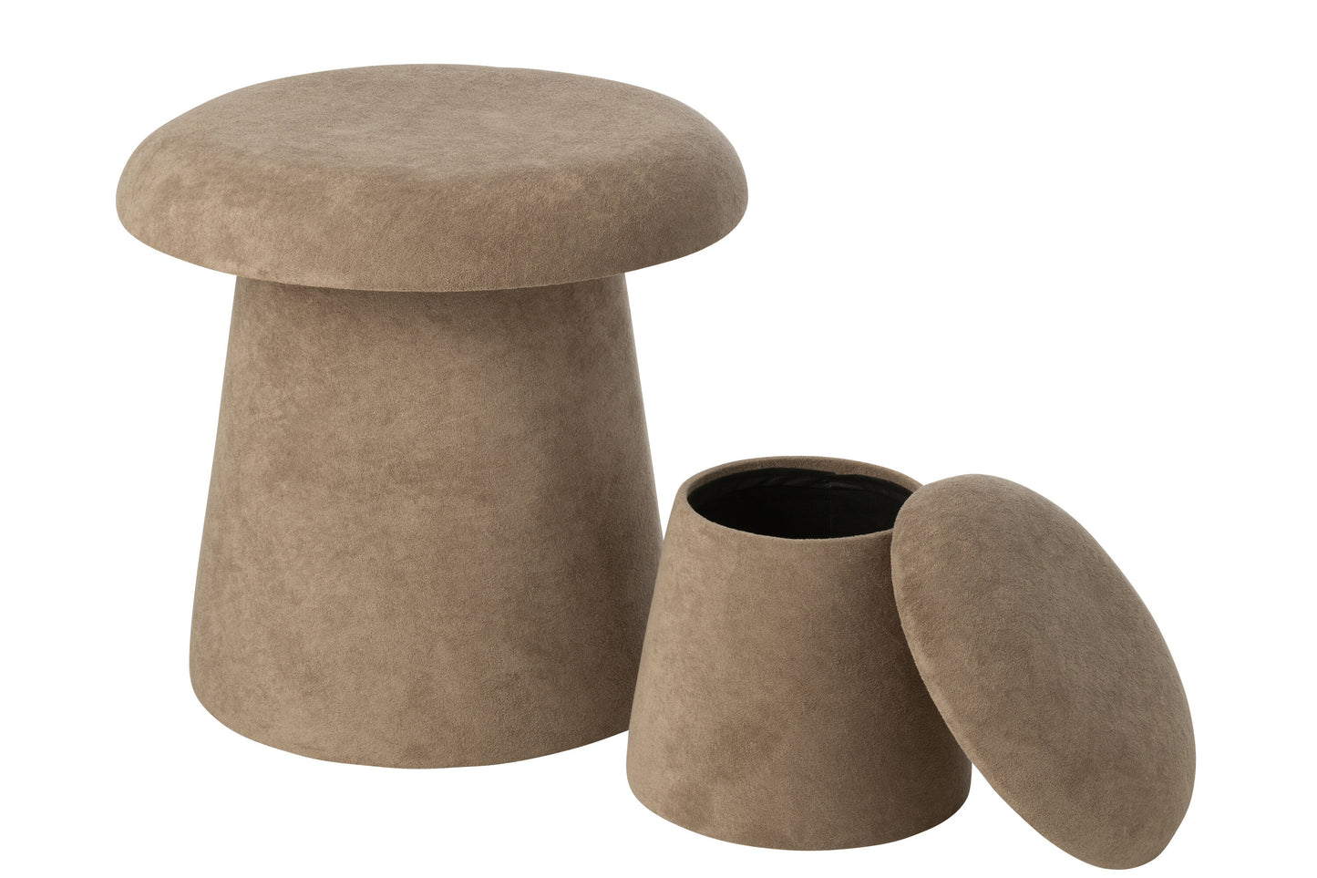Juego De 2 Taburete Seta Mdf Corcho (55806)
