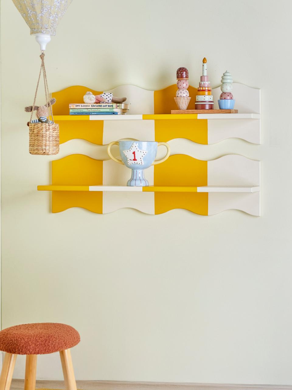 Estante Bubbi, amarillo, MDF