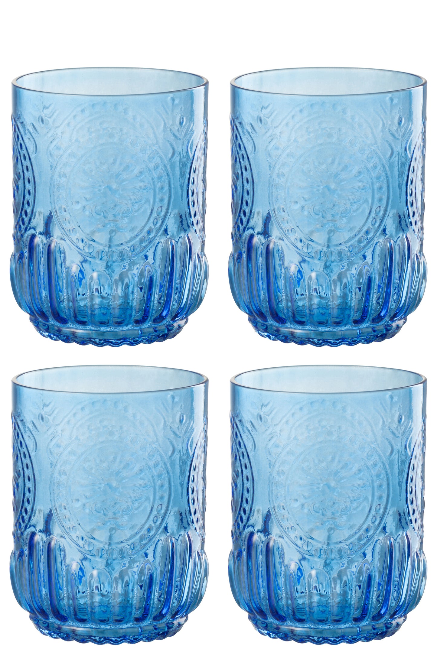 Vasos Maya Vidrio Azul (52618)