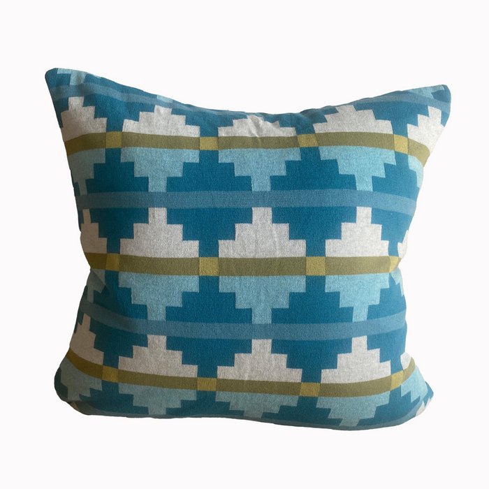 Blue, algodón de punto de punto de Jacquard suave