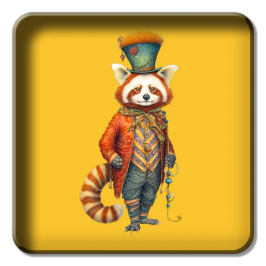 Metal Tray - Circus Red Panda Yellow - 30 cm