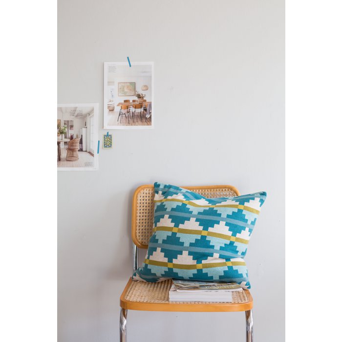 Blue, algodón de punto de punto de Jacquard suave