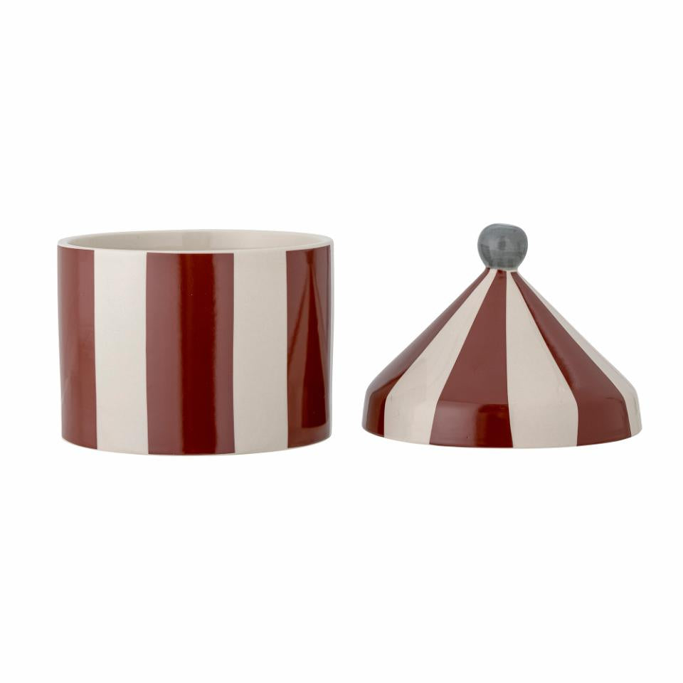 Cimmi Jar w/lid red, stoneware