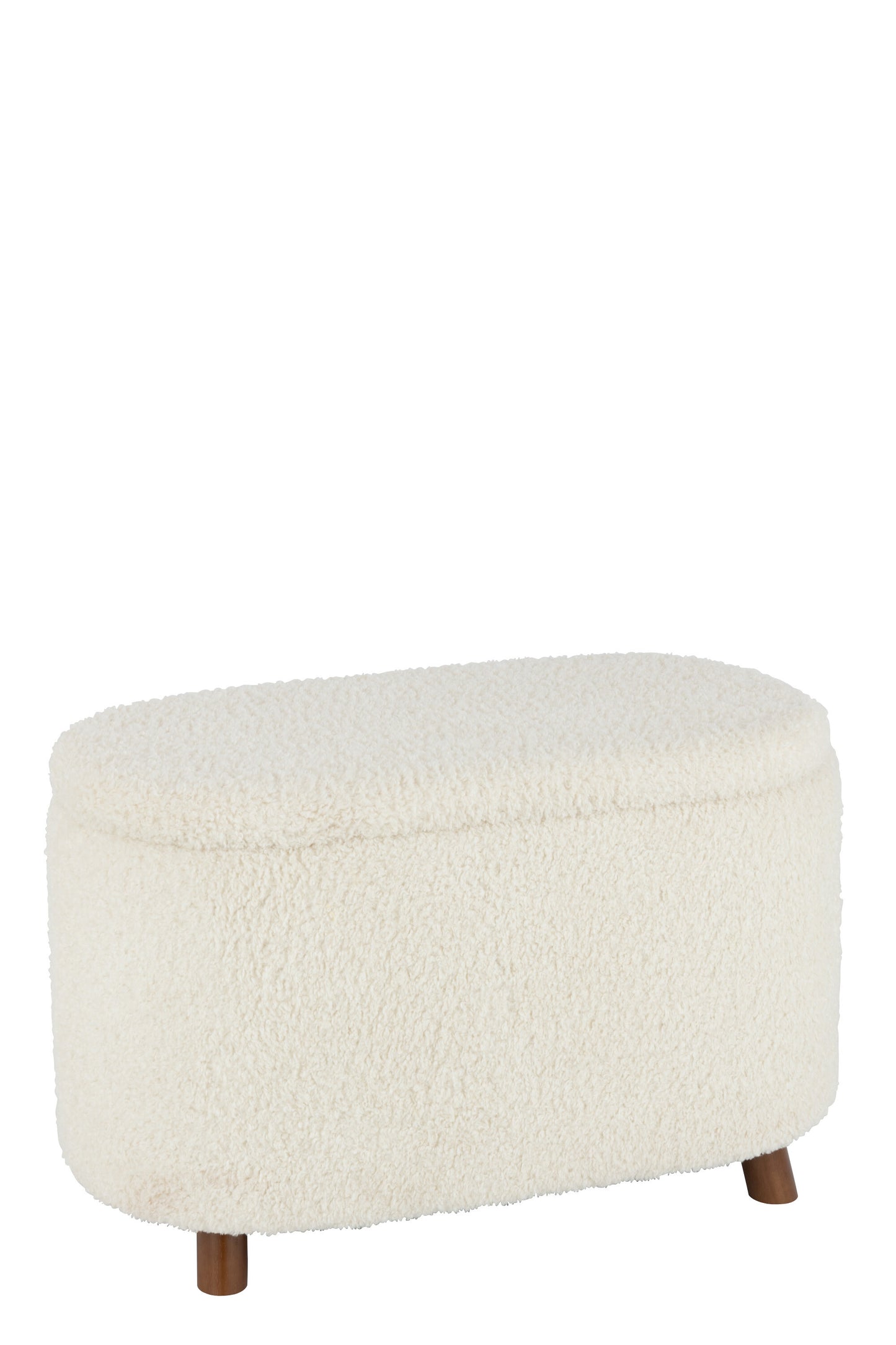 Puf Almacenamiento Teddy Poliester Blanco (38815)
