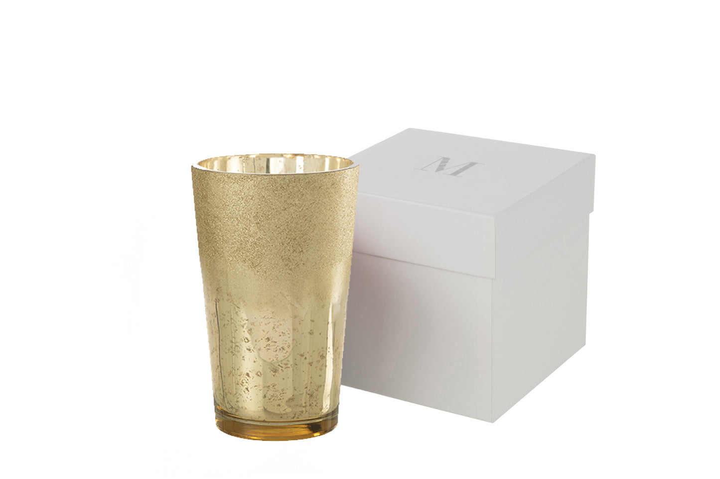 Vela Aroma M-Chic Vidrio Oro Extra Largo 160h (35733)