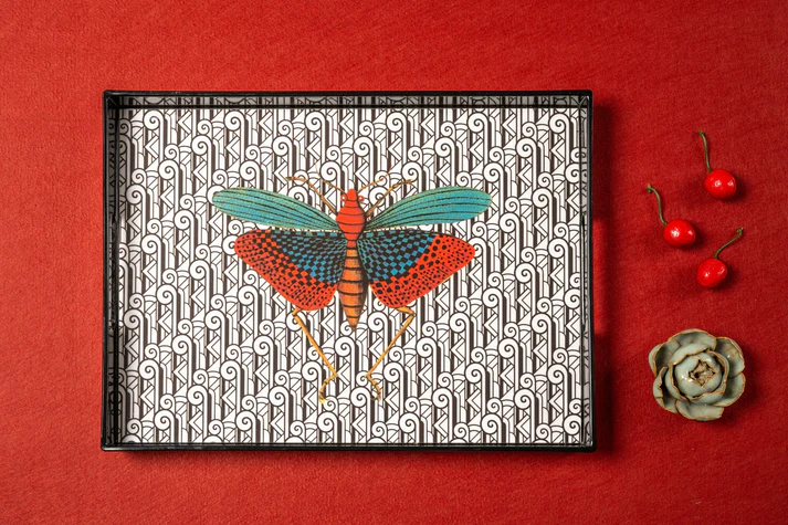 Lacquer Tray - Insect 2 - 39 x 29 cm