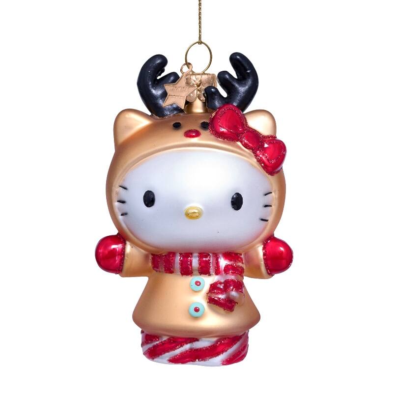 Adorno de vidrio Hello Kitty reno