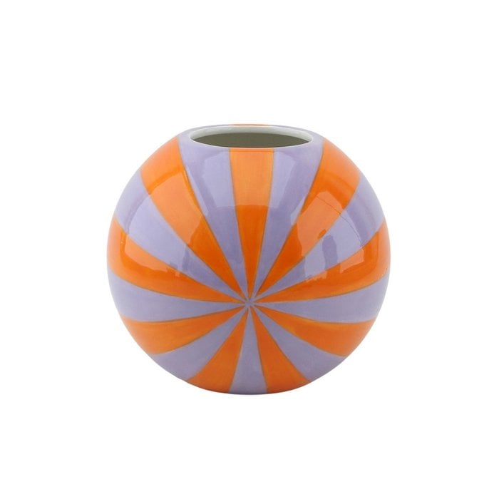 Vase - Flor Vaseista - Naranja/lila - 20x20x20cm