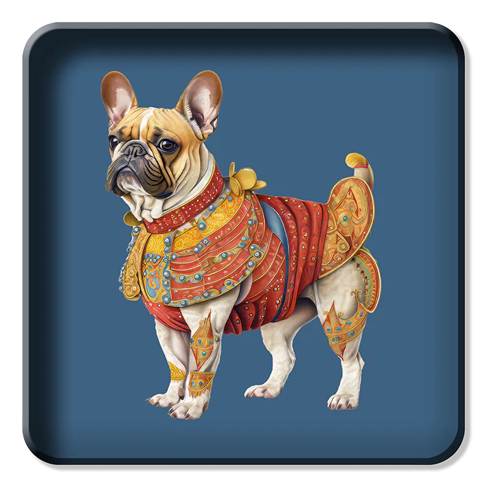 Metal Tray - Circus Dog - 30 x 30 cm