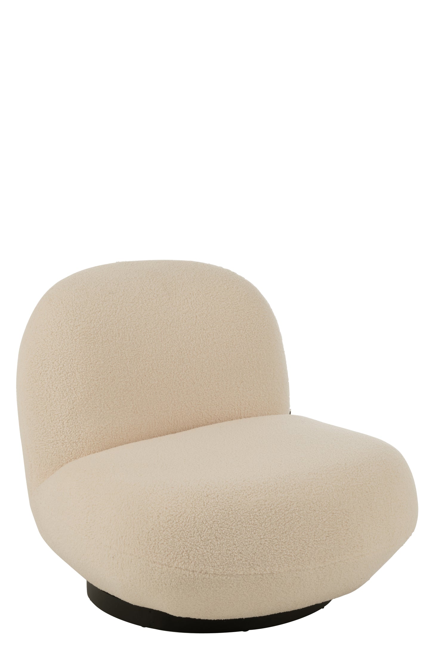 Sillón Lounge Nieve Álamo/Espuma Blanco/Negro (46038)