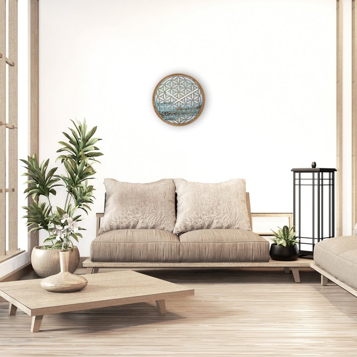 Reloj de pared 40cm - Silencioso - Verde - Madera - "Concord"