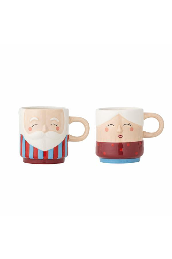 Taza de abuela, roja, gres
