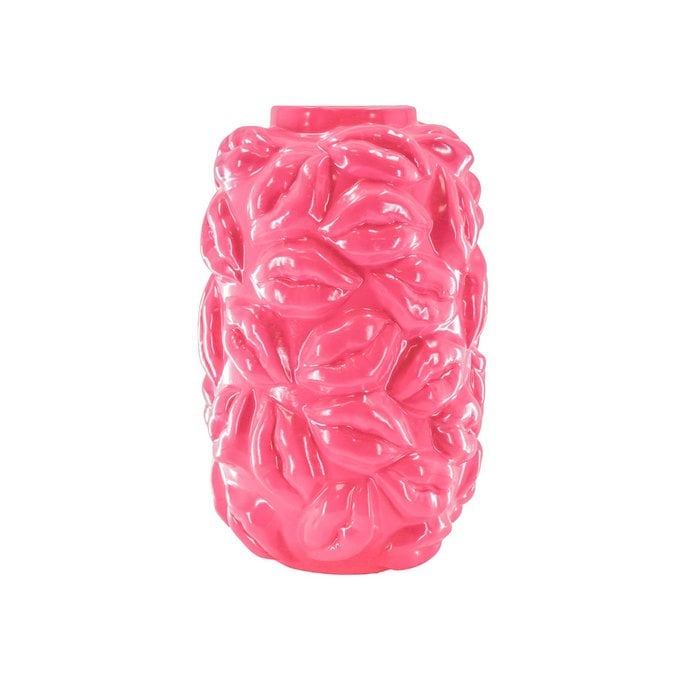 Jarrón - Besos - Cerámica - Rosa Neón