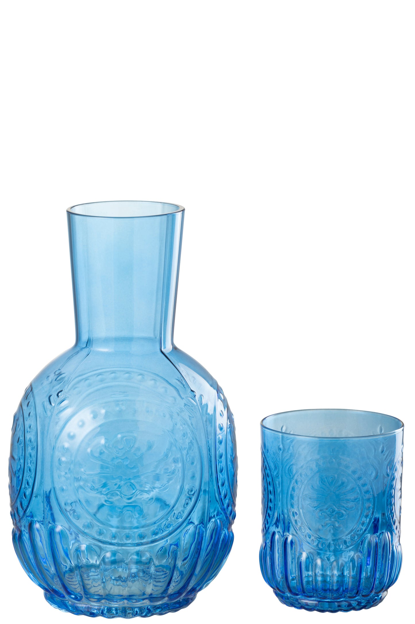 Jarra Maya Vidrio Azul (52619)