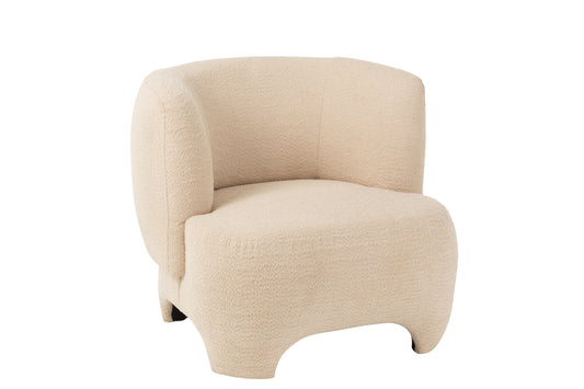 Asiento 1 Persona Tejido Textil/Madera Blanco (38846)