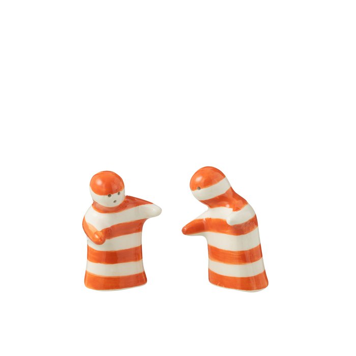 Junes de pimienta y sal de línea J Stripes Granada - Cerámica - Blanco/Orange