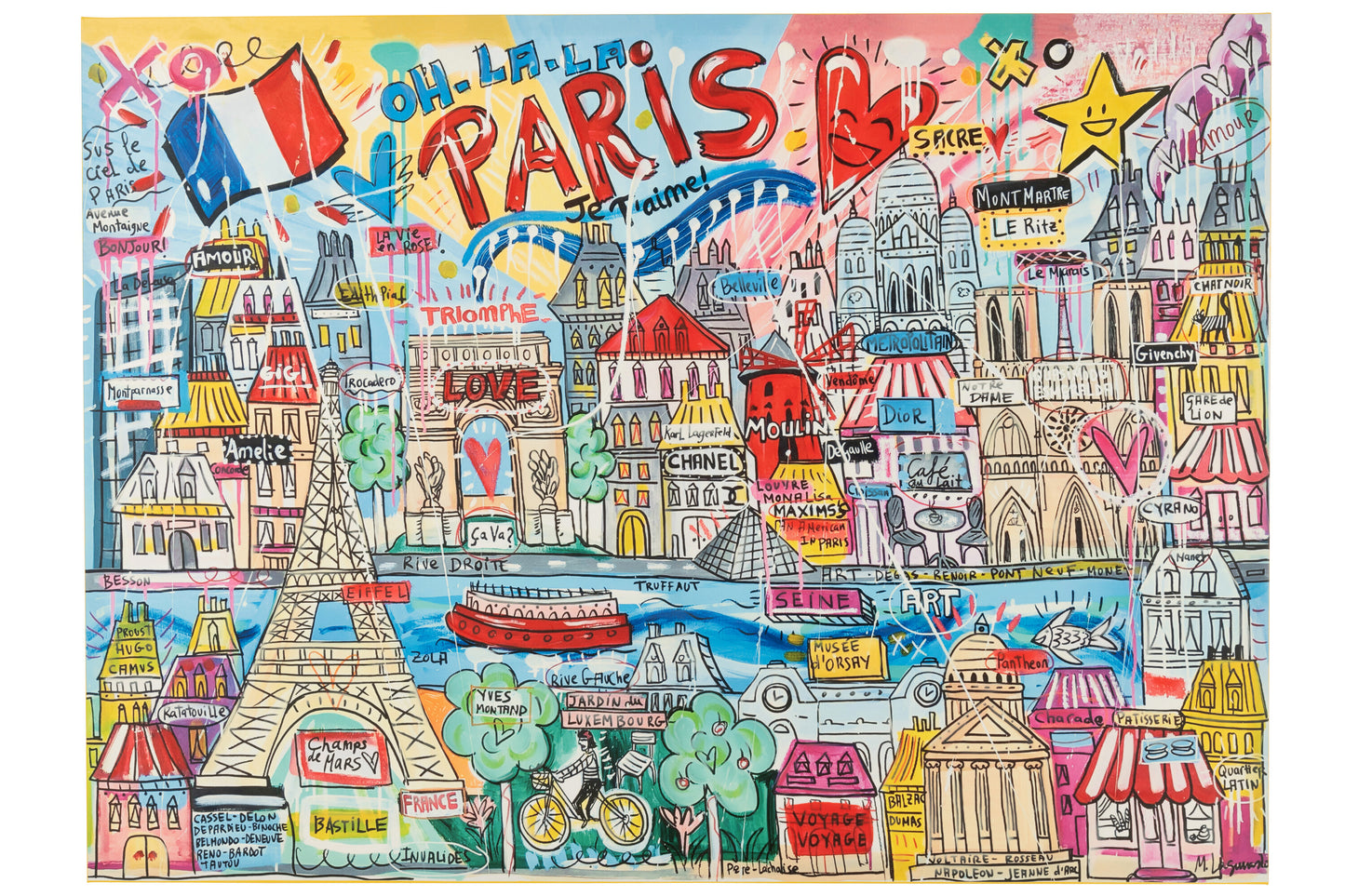 Decoracion Mural Paris Lienzo Mix (52413)