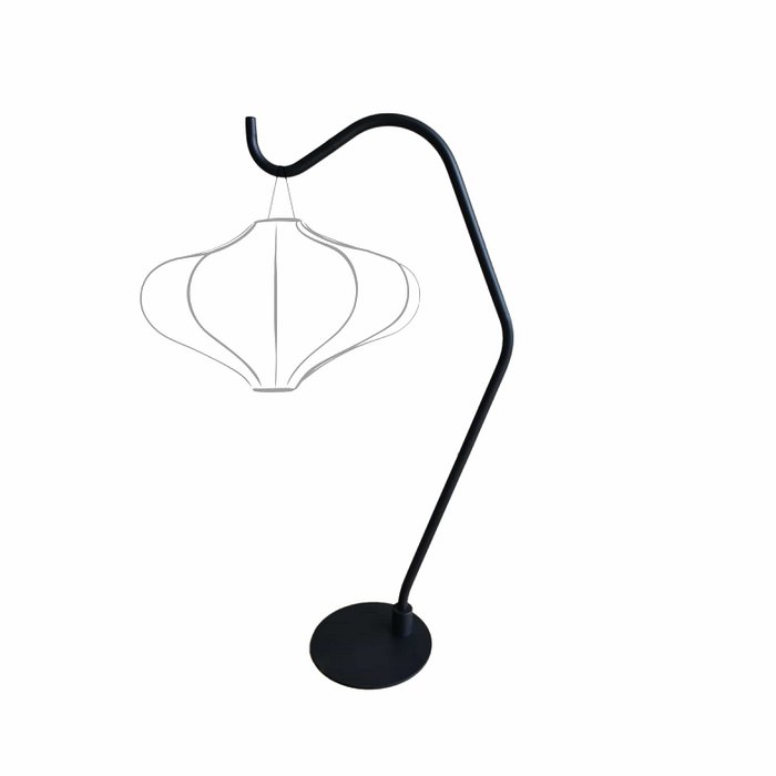 Soporte para Lámpara de Mesa (para Lumi Lantern) 25x81cm-Metal-Negro "Lumi"