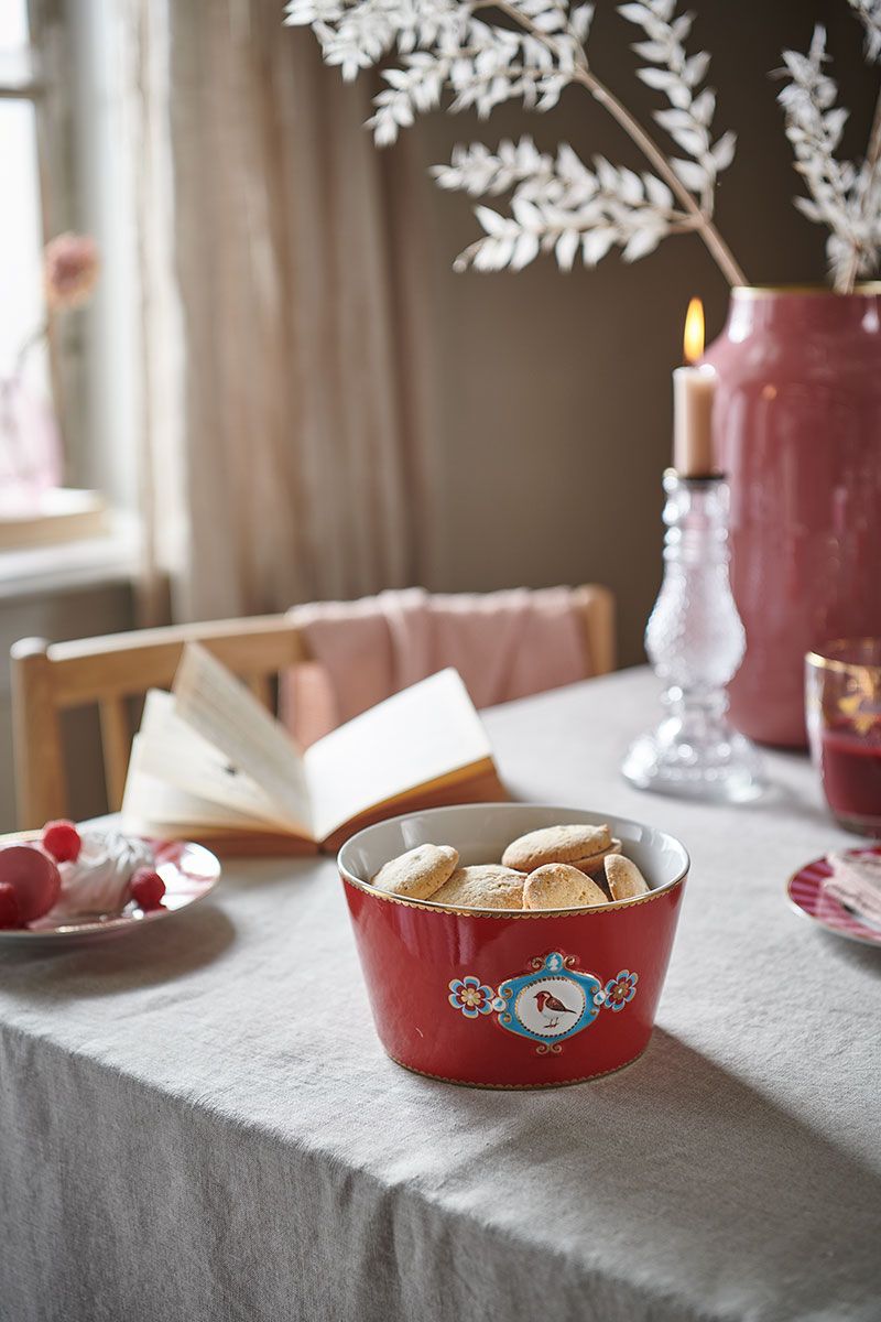 Love Birds Bowl Red