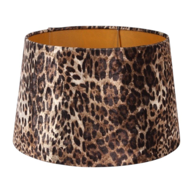 Pantalla redonda 30 cm - Panter - Marrón - Tela