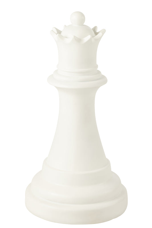 Pieza De Ajedrez Reina Poliresina Blanco (55332)