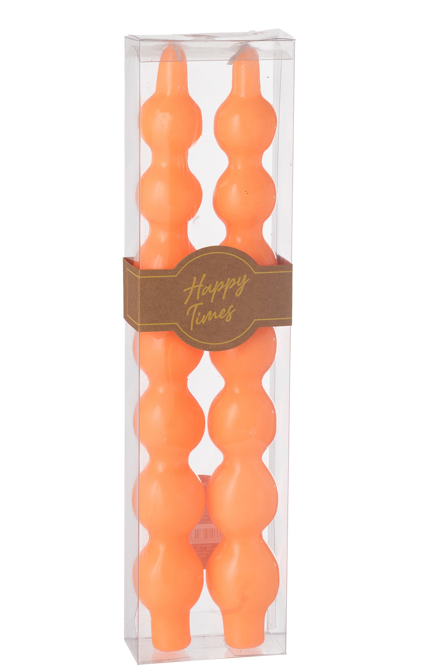 Caja De 2 Velas De Calabaza Naranja Fluorescente - 5 Horas (50354)