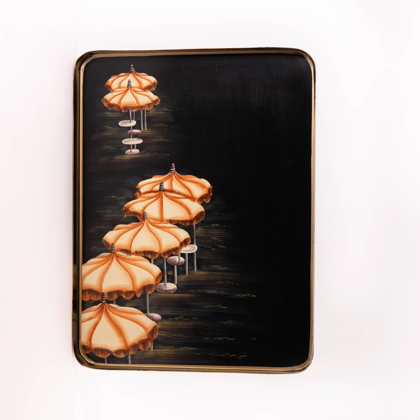 Hand-Painted Iron Tray