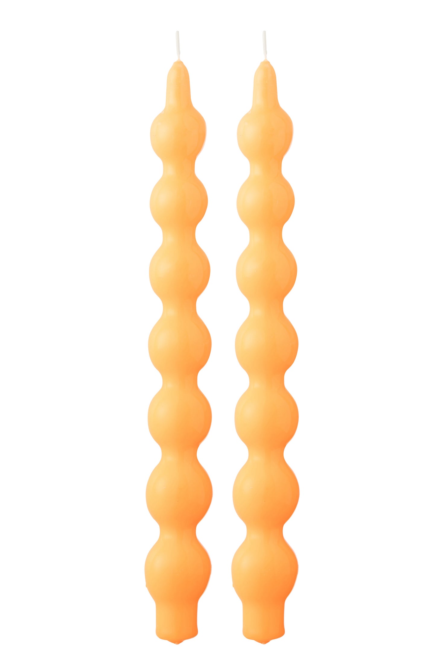 Caja De 2 Velas De Calabaza Naranja Fluorescente - 5 Horas (50354)