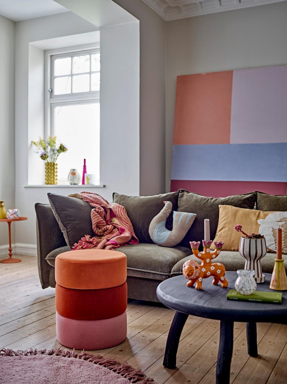 Bilbao Pouf, Orange, Polyester