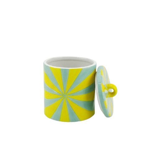 Deco Jar -Swirl - Dolomita - Amarillo/Mint