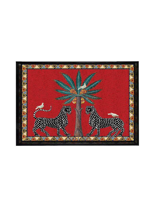 Bandeja Roja Mosaico Mediano (30,5 x 22,5 cm)