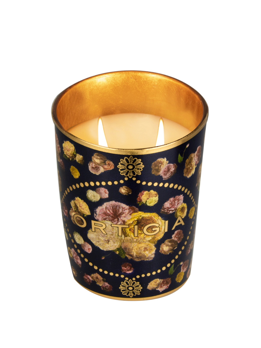 Rose Antiche Decorated Candle Medium