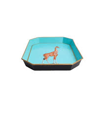 FLORA HAND PAINTED IRON TRAY GIRAFFE
