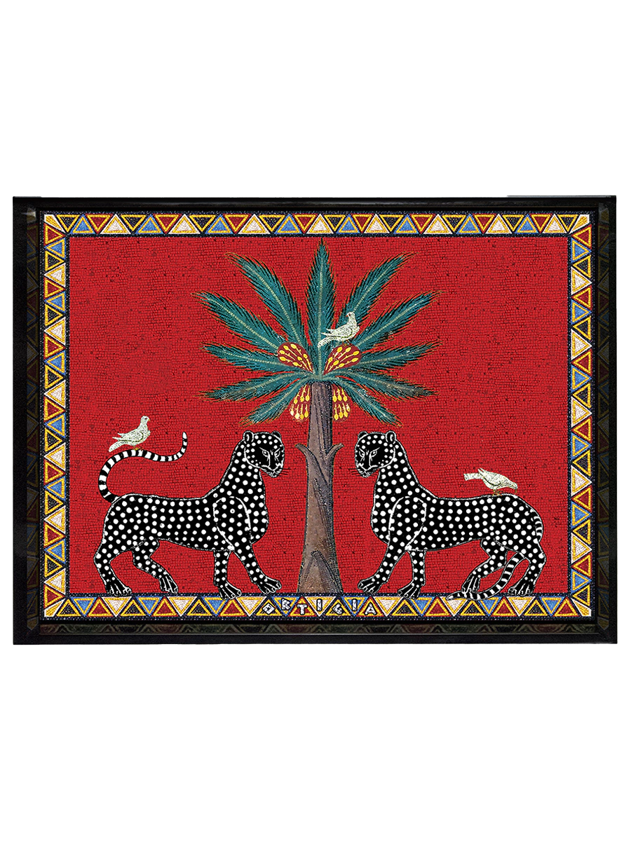 Bandeja grande Mosaico rojo (38 x 28 cm)