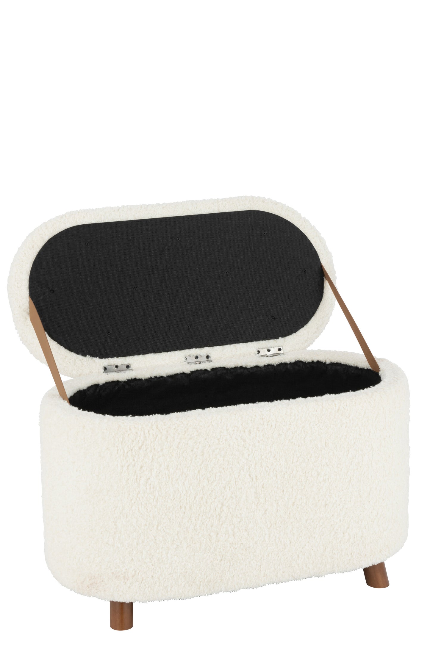 Puf Almacenamiento Teddy Poliester Blanco (38815)