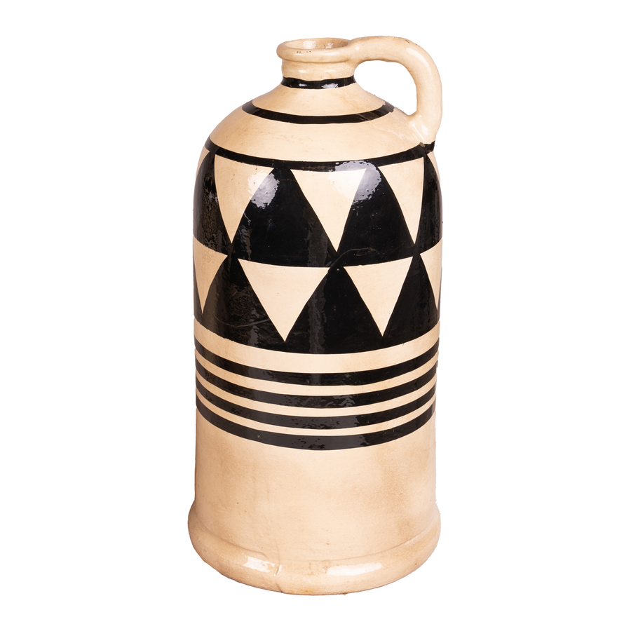 Jug Fiesole terracotta black/cream