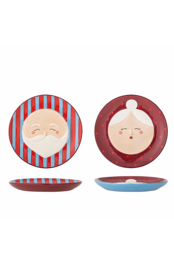 Plato de abuela, rojo, gres