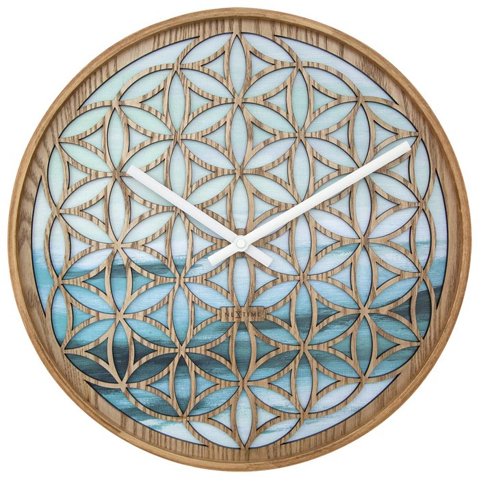 Reloj de pared 40cm - Silencioso - Verde - Madera - "Concord"